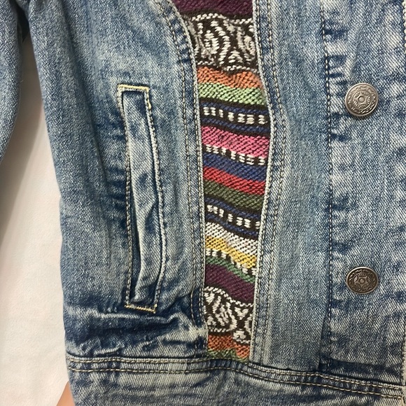 Free People Aztec Baja Denim Jacket *NWOT* - Picture 10 of 10